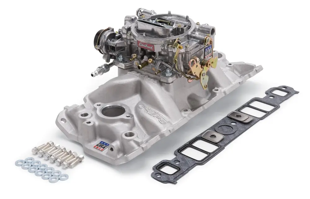 Edelbrock Performer EPS Intake Manifold and Carburetor Kit for Small Block Chevy 2021