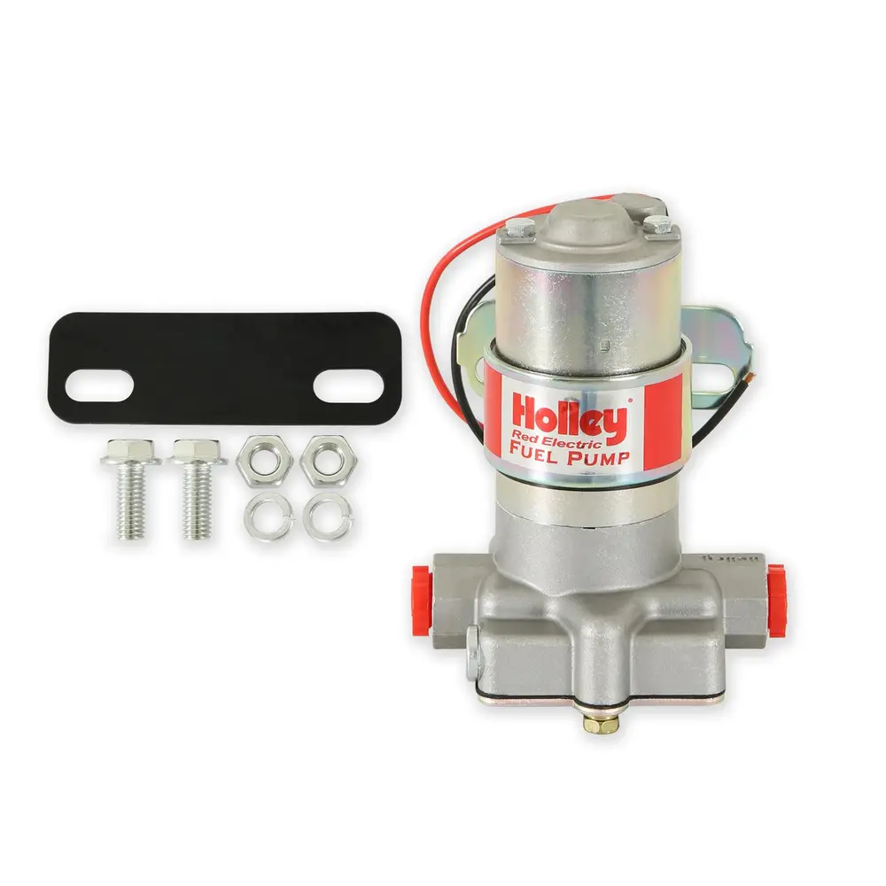 Holley Red Electric Fuel Pump 4-7 PSI External Inline for Carbureted Engines 12-801-1