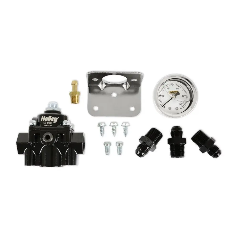 Holley Bypass EFI Return Style Fuel Pressure Regulator Kit Adjustable 15-60 psi 12-886KIT
