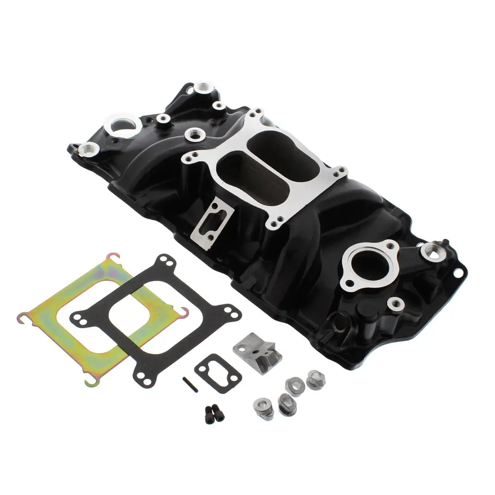 Summit Racing™ Black Cast Aluminum SBC Intake Manifold for 1987-1995 Chevy 305, 350 SUM-226061-B