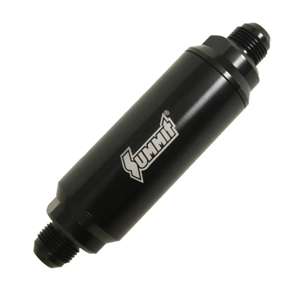 Summit Racing™ Inline Billet 100 Microns Fuel Filter with -10 AN Inlet Size SUM-230117-B