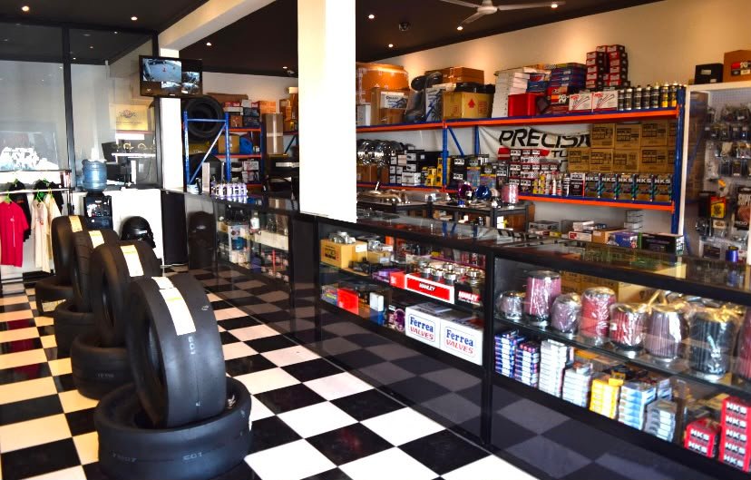 Race Ready Depot parts counter and shelving